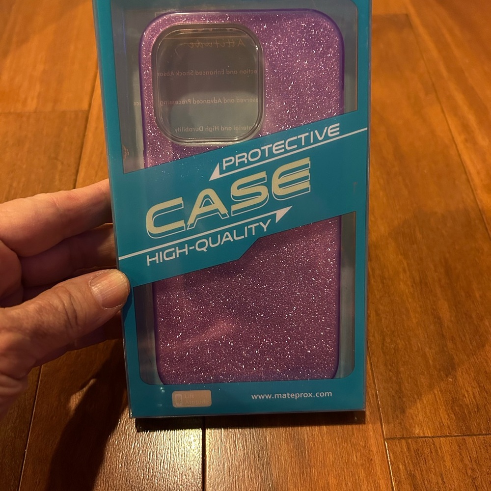 Purple Glitter Phone Case for iPhone 14 Pro New in box